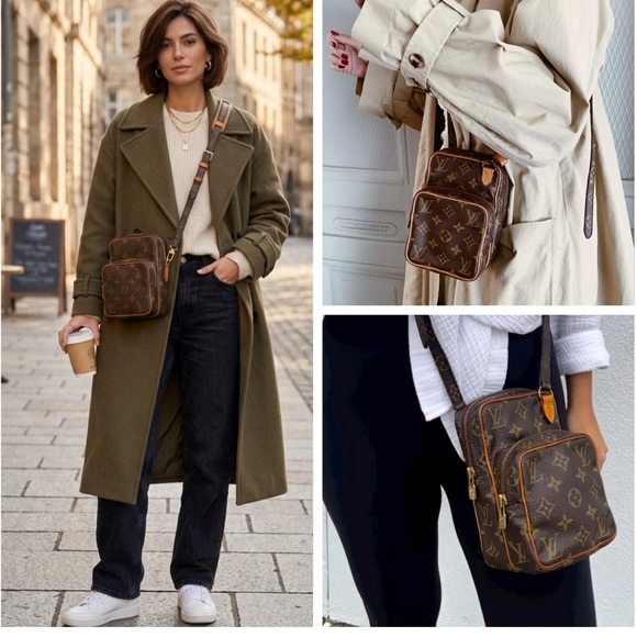 Authentic Louis Vuitton Monogram Amazone Crossbody Bag Vintage LV Shoulder Bag - Picture 9 of 13